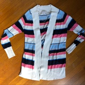 LOFT Striped Shawl Cardigan